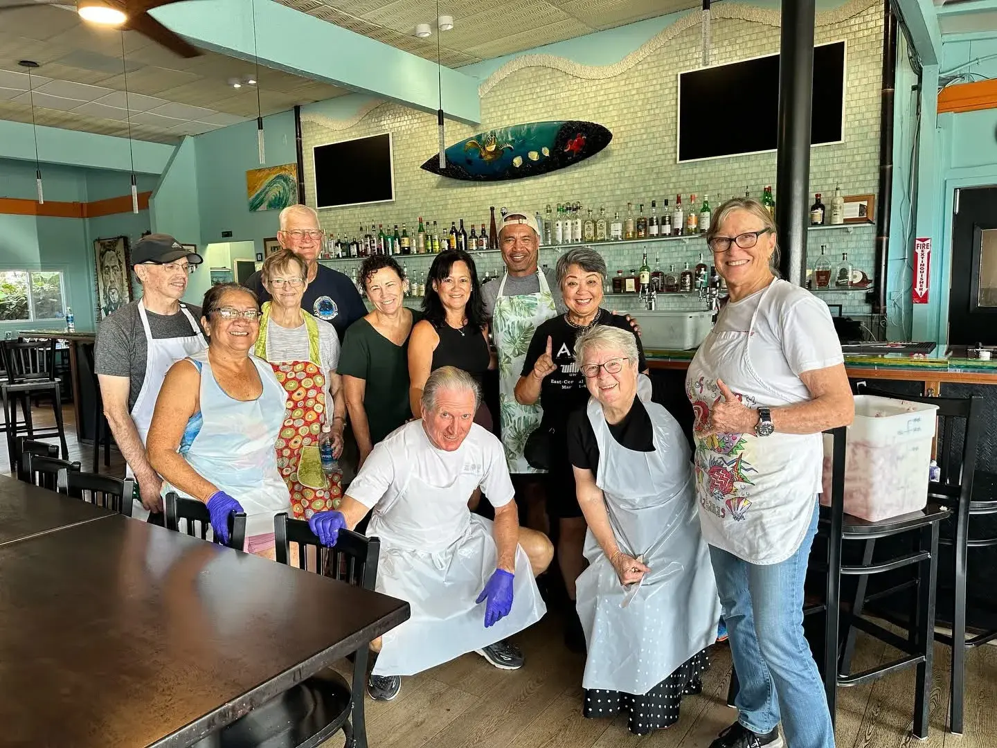 Jackie Rey's team and volunteers at the annual ThanksGIVING community event in Kona.