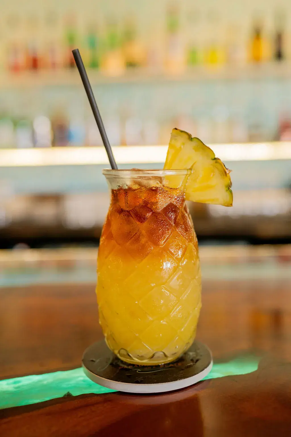 The signature JRey's '44 Mai Tai in a tiki glass at Jackie Rey's Kona.