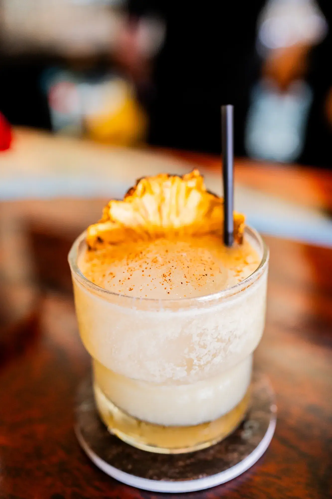 Big Island Painkiller at Jackie Rey's Ohana Grill, Smith & Cross rum, Vieux Pontarlier absinthe, coconut, pineapple oleo, lime.