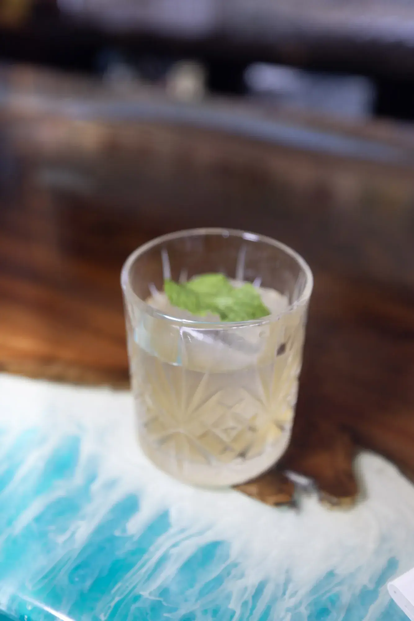 Hawaiian Honey Bee at Jackie Rey's Ohana Grill, Dry organic Hawaiian gin infused with local ginger, Big Island honey, lemon, absinthe rinse.